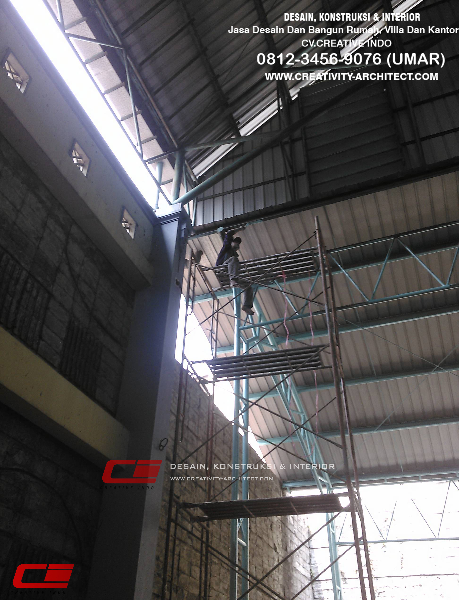 jasa konstruksi baja gudang, jasa konstruksi gudang